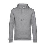 Sudadera moderna de algodón orgánico con capucha 280 g/m2 B&C color gris claro