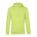 Sudadera moderna de algodón orgánico con capucha 280 g/m2 B&C color verde lima