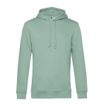 Sudadera moderna de algodón orgánico con capucha 280 g/m2 B&C color verde menta