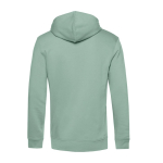 Sudadera moderna de algodón orgánico con capucha 280 g/m2 B&C color verde menta