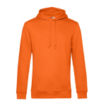 Sudadera moderna de algodón orgánico con capucha 280 g/m2 B&C color naranja oscuro