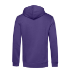 Sudadera moderna de algodón orgánico con capucha 280 g/m2 B&C color morado vista detalle 2