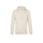 Sudadera moderna de algodón orgánico con capucha 280 g/m2 B&C color blanco roto