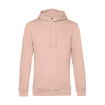 Sudadera moderna de algodón orgánico con capucha 280 g/m2 B&C color rosa pastel