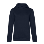 Sudadera de algodón y poliéster reciclado para mujer 280 g/m2 B&C color azul marino