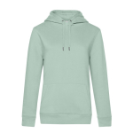 Sudadera de algodón y poliéster reciclado para mujer 280 g/m2 B&C color verde menta