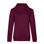 Sudadera de algodón y poliéster reciclado para mujer 280 g/m2 B&C color granate