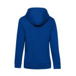 Sudadera de algodón para mujer con cremallera 280 g/m2 B&C color azul real