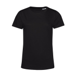 Camiseta de algodón orgánico para mujer manga corta 150 g/m2 B&C color negro