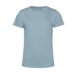 Camiseta de algodón orgánico para mujer manga corta 150 g/m2 B&C color azul grisáceo