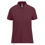 Polo clásico de algodón para mujer de manga corta 180 g/m2 B&C color burdeos