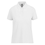 Polo clásico de algodón para mujer de manga corta 180 g/m2 B&C color blanco