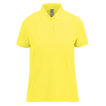 Polo clásico de algodón para mujer de manga corta 180 g/m2 B&C color amarillo