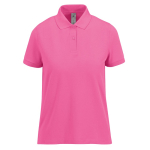 Polo clásico de algodón para mujer de manga corta 180 g/m2 B&C color rosa