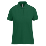 Polo clásico de algodón para mujer de manga corta 180 g/m2 B&C color verde botella