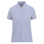 Polo clásico de algodón para mujer de manga corta 180 g/m2 B&C color lavanda