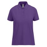 Polo clásico de algodón para mujer de manga corta 180 g/m2 B&C color violeta