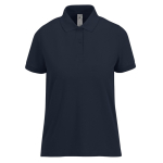 Polo clásico de algodón para mujer de manga corta 180 g/m2 B&C color azul marino