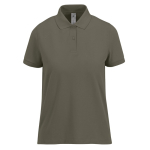Polo clásico de algodón para mujer de manga corta 180 g/m2 B&C color verde militar