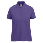 Polo clásico de algodón para mujer de manga corta 180 g/m2 B&C color morado