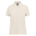 Polo clásico de algodón para mujer de manga corta 180 g/m2 B&C color blanco roto