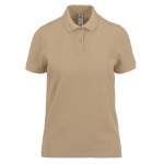 Polo clásico de algodón para mujer de manga corta 180 g/m2 B&C color dorado