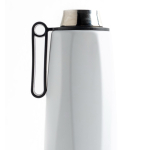 Botella termo de acero inoxidable reciclado con asa útil 750ml color blanco