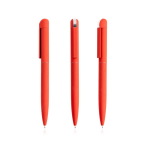 Bolígrafo elegante de acero inoxidable reciclado tinta azul color rojo