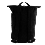 Mochila roll-top para ordenador hecha de algodón reciclado 15'' color negro tercera vista