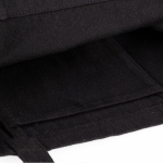 Bolsa hecha de algodón reciclado con asas largas 180 g/m2 color negro cuarta vista