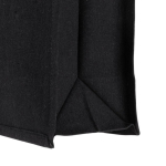 Bolsa de algodón reciclado de asas largas y certificación GRS 180 g/m2 color negro cuarta vista