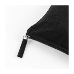 Neceser de algodón reciclado con tirador a juego 230 g/m2 color negro cuarta vista
