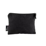 Neceser de algodón reciclado con tirador a juego 230 g/m2 color negro quinta vista