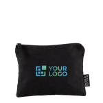 Neceser de algodón reciclado con tirador a juego 230 g/m2 color negro vista principal