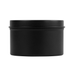 Vela de parafina en tarro de metal con tapa a juego 50g color negro primera vista