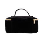 Neceser aterciopelado de viaje con asa para sujeción 280 g/m2 color negro vista detalle