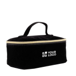 Neceser aterciopelado de viaje con asa para sujeción 280 g/m2 color negro vista principal