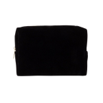 Neceser aterciopelado de poliéster con cremallera dorada 280 g/m2 color negro segunda vista