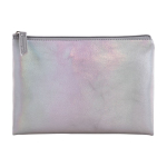 Moderno neceser de PU con efecto tornasol y tirador a juego color translúcido primera vista