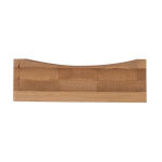 Jabonera con 2 orificios de drenaje hecha de bambú con certificado FSC color madera tercera vista