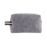 Neceser de fieltro RPET con asa bicolor en el costado 360 g/m2 color gris segunda vista