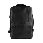 Mochila de viaje impermeable con banda de sujeción para trolley color negro vista detalle