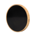 Cargador inalámbrico de bambú con superficie retroiluminada 15W color negro vista detalle 3