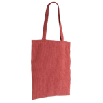 Bolsa aterciopelada de poliéster con asas largas 240 g/m2 color rojo segunda vista