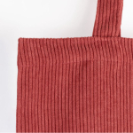 Bolsa aterciopelada de poliéster con asas largas 240 g/m2 color rojo tercera vista