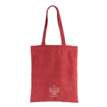 Bolsa aterciopelada de poliéster con asas largas 240 g/m2 color rojo cuarta vista