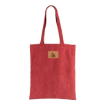 Bolsa aterciopelada de poliéster con asas largas 240 g/m2 color rojo quinta vista