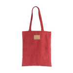 Bolsa aterciopelada de poliéster con asas largas 240 g/m2 color rojo vista detalle 2