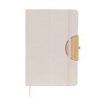 Libreta ecológica de tapa plegable y soporte para móvil A5 hojas lisas color natural segunda vista