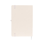 Libreta ecológica de tapa plegable y soporte para móvil A5 hojas lisas color natural vista detalle